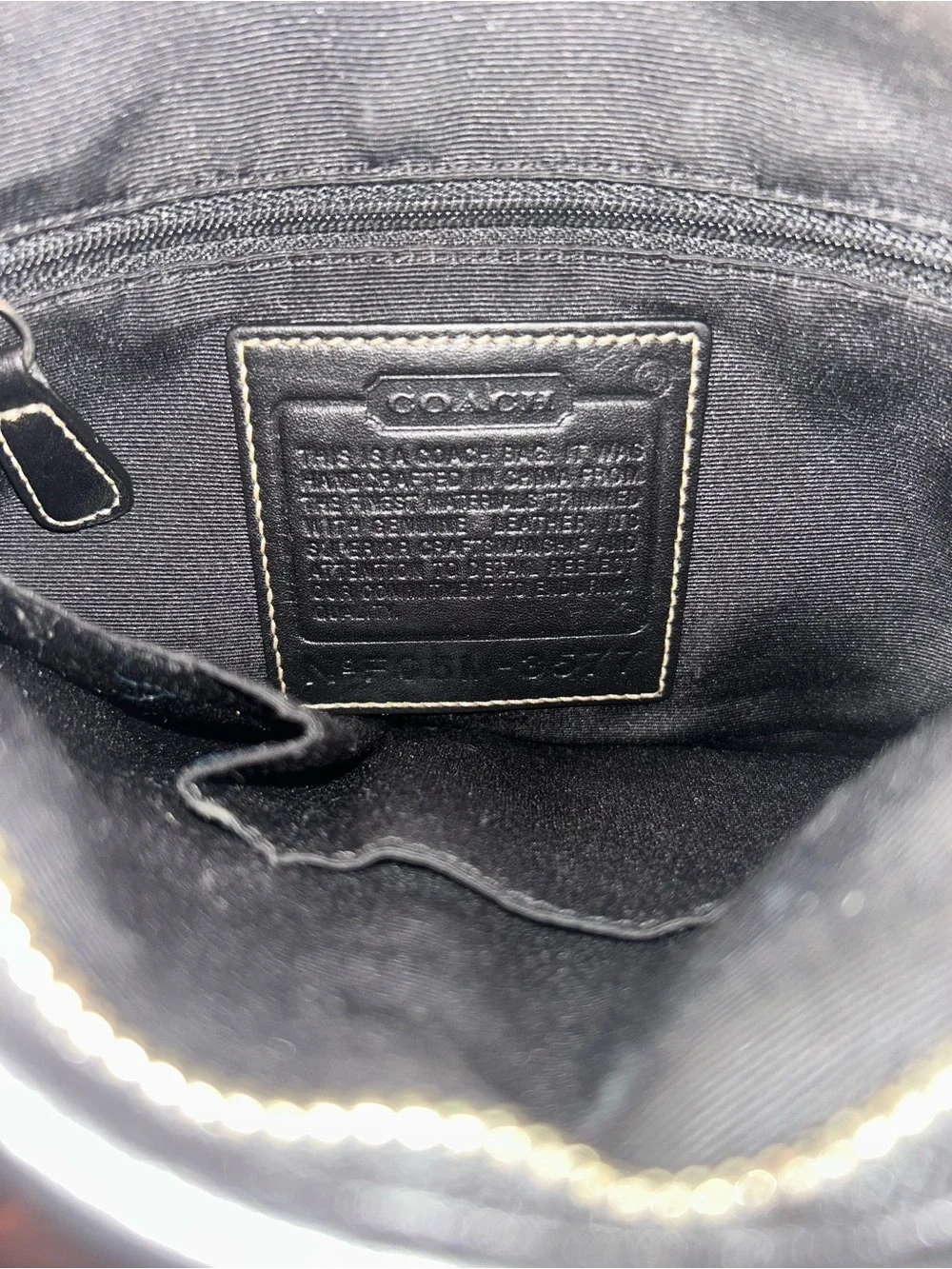 Coach Monogram Shoulder Bag in Black
